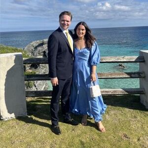 Anthropologie NWT Hutch Printed Twist-Front Puff-Sleeve Ruffle-Hem Dress size LP